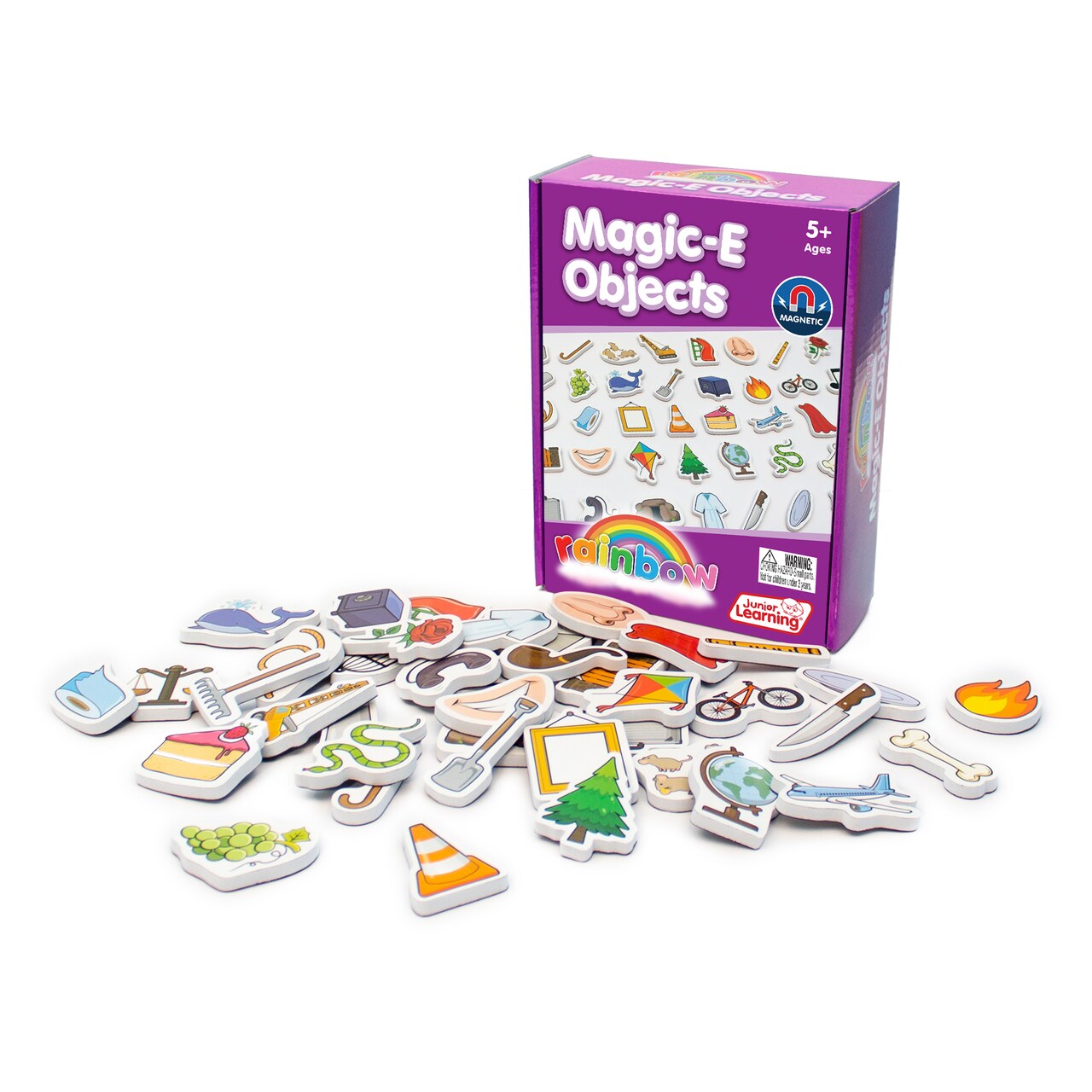 Junior Learning Magic-E Objects Educational Learning Set - Magnetic Learning Foam Objects